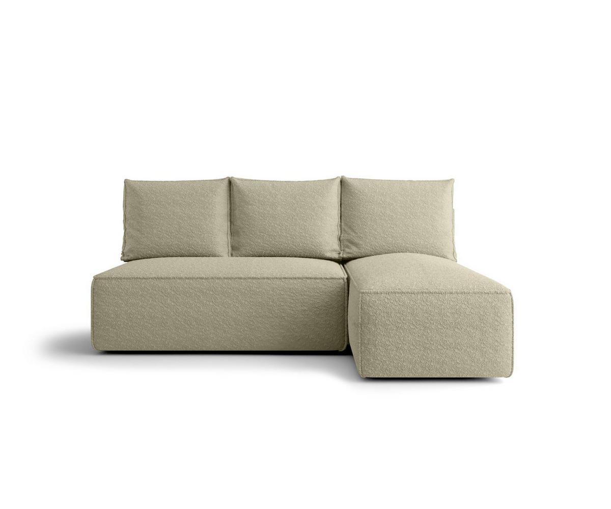 ECKSOFA mit Schlaffunktion SAVIO MINI Quelle 06 Rechts - Beige, Textil (200/140cm) - Bedante