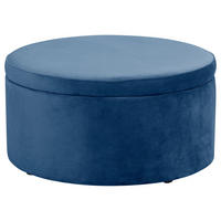 KINDERHOCKER Katyushka Samtvelours dunkelblau - Dunkelblau, Kunststoff (60/32/60cm) - 58aufmkessel