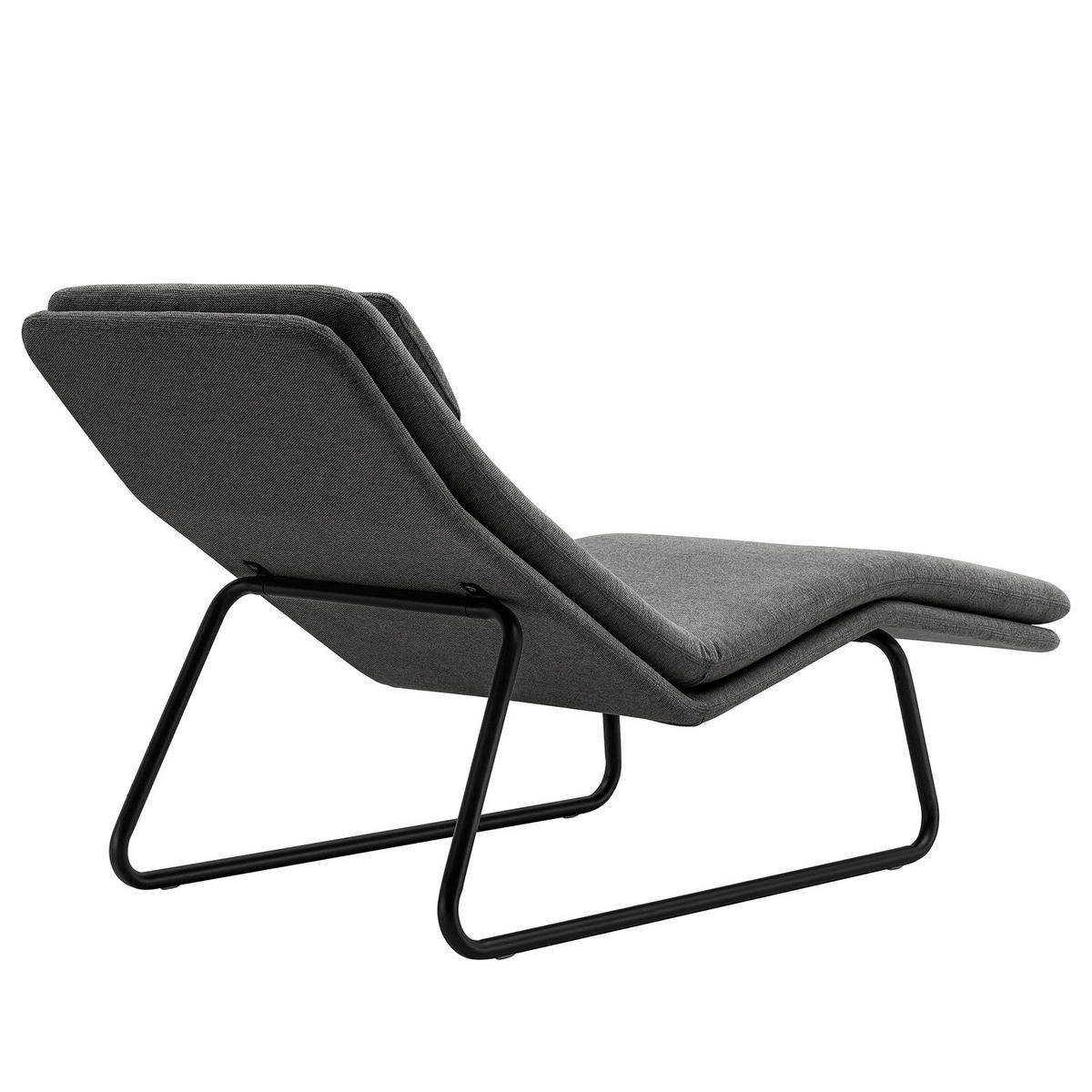 RELAXLIEGE - Webstoff - Anthrazit/Schwarz, Textil/Metall (70/88/168cm) - home24