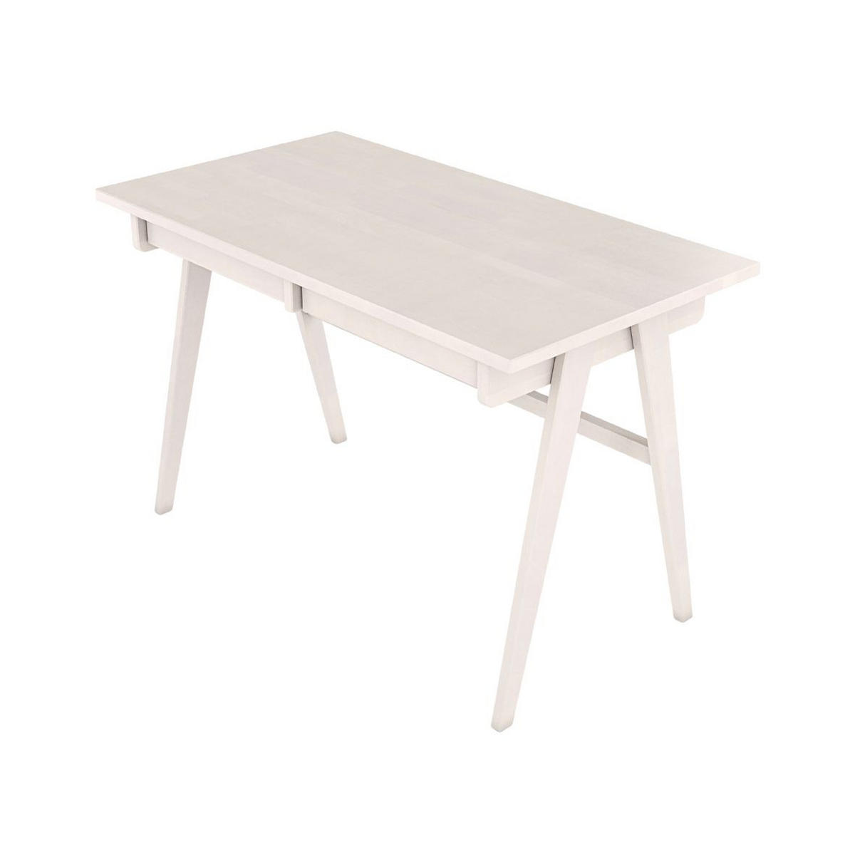 SCHREIBTISCH Edda, 120/65/75 cm in Weiß, Buchenholz - Weiß, Holz/Buchenholz (65/120/75.5cm) - Visby