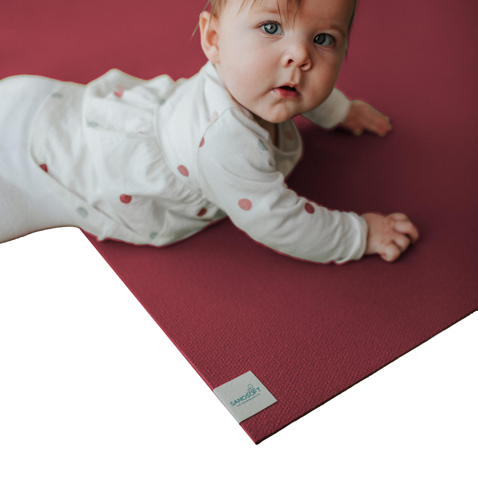 KRABBELMATTE 80cm X 240cm Rot - Rot, Textil (80/240cm) - Sanosoft
