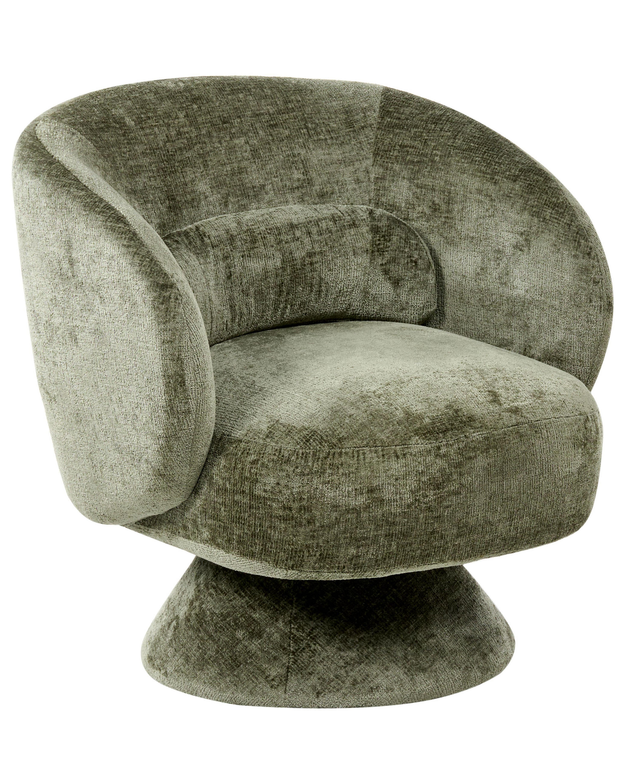 DREHSESSEL Grün Lieksa - Grün, Textil (77/77/64cm) - Beliani