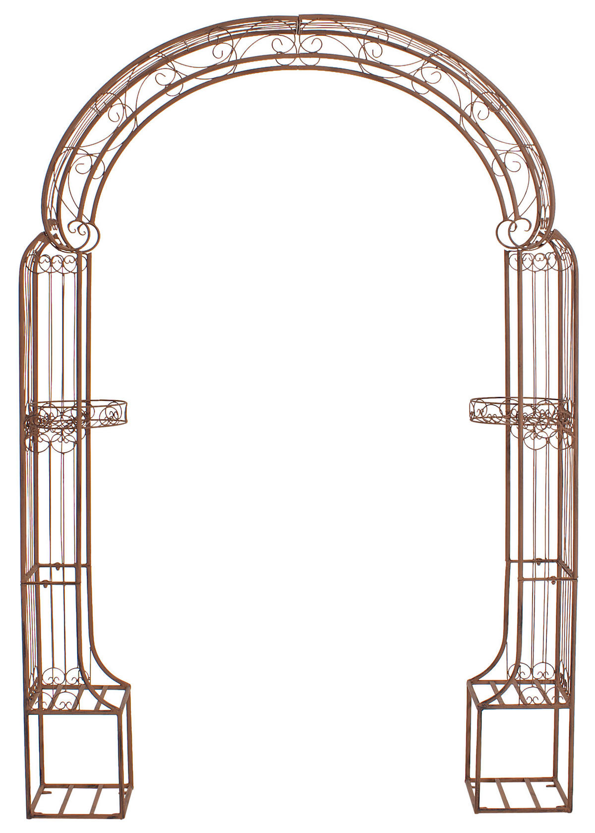 ROSENBOGEN Birger 163x34x239,5cm Metall Antik-Braun Rankhilfe - Braun, Metall (163/239.5/34cm) - DELUKE