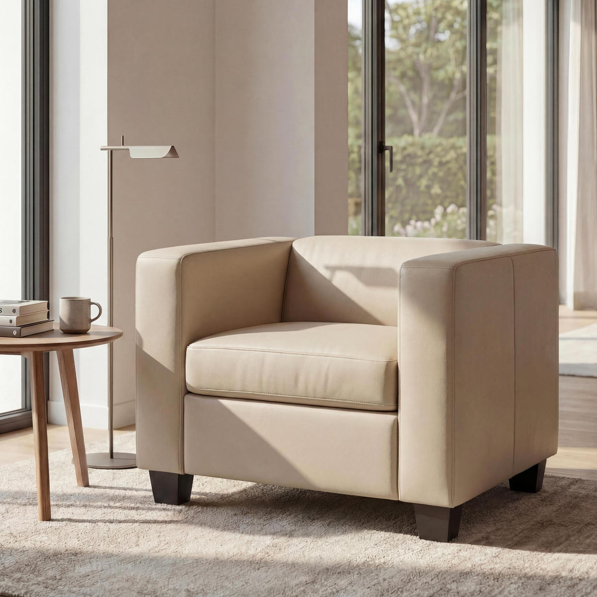 SESSEL LOUNGESESSEL Beige - Beige, Leder (86/70/75cm) - MCW