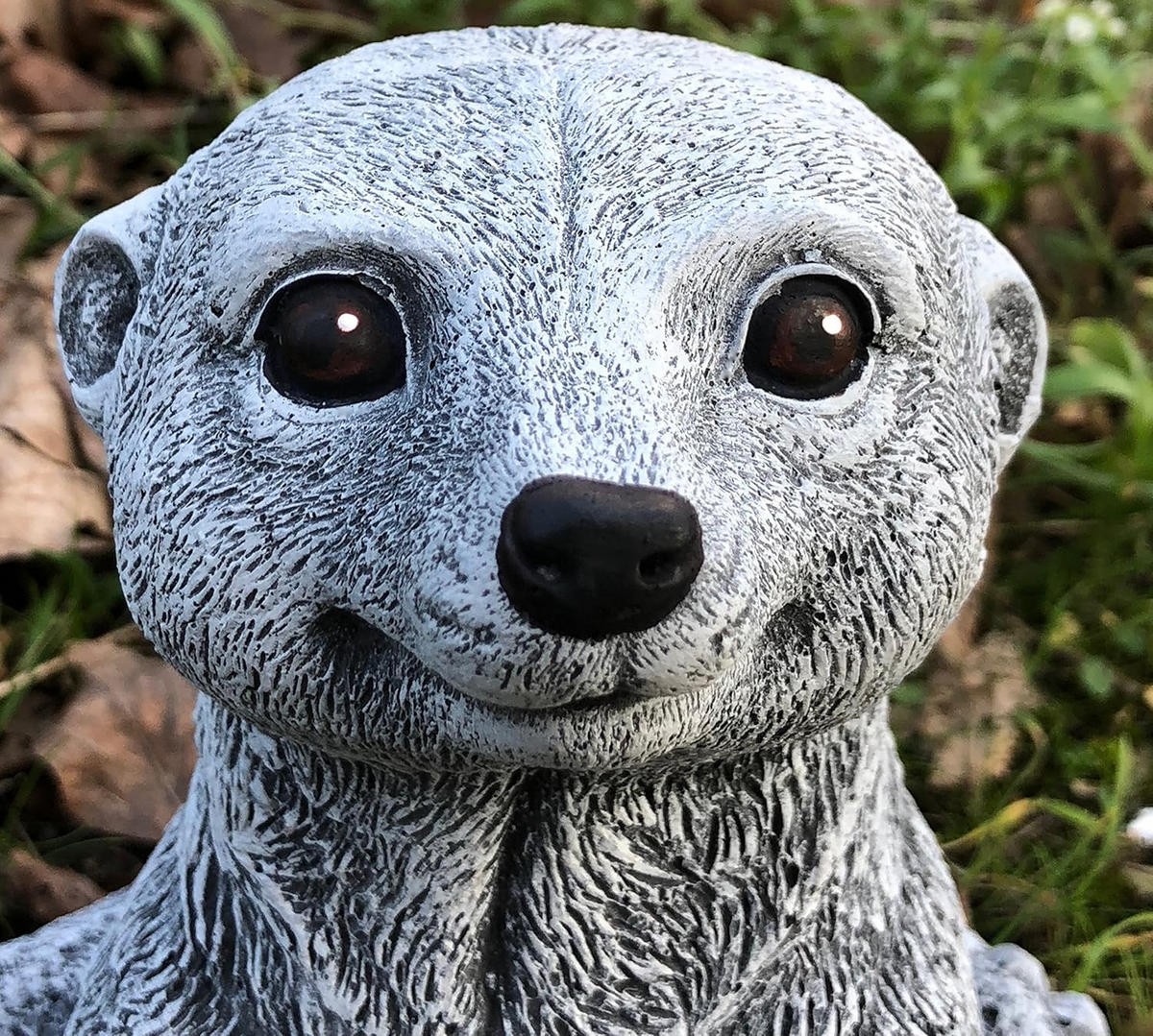 STEINFIGUR Erdmännchen im Hügel, massiver Steinguss, Frostfest - Grau, Stein (18/16/18cm) - stoneandstyle