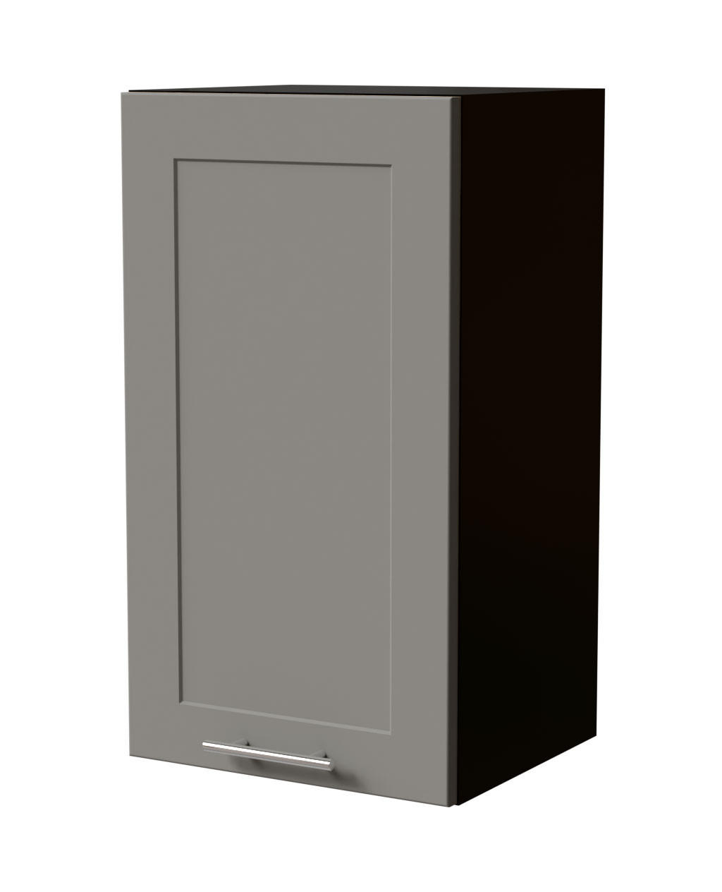 HÄNGESCHRANK Oslo W2/40 Schwarz / Dust Grey Matt 40 / 32,5 / 72cm - Schwarz/Grau, Holz/Holzwerkstoff (40/72/32.5cm) - Feldmann-Wohnen