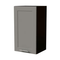HÄNGESCHRANK Oslo W2/40 Schwarz / Dust Grey Matt 40 / 32,5 / 72cm - Schwarz/Grau, Holz/Holzwerkstoff (40/72/32.5cm) - Feldmann-Wohnen
