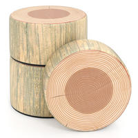 KINDERSITZGRUPPE aus Holz mit Muster grün(3-tlg) - Grün, Leder (38/25/38cm) - COSTWAY
