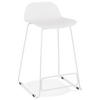 SITZHOCKER Kunststoff Metallgestell Sitzhöhe 66cm Industriedesign JORALI MINI, Weiß 48x53x85 cm - Weiß, Kunststoff/Metall (48/85/53cm) - KADIMA DESIGN