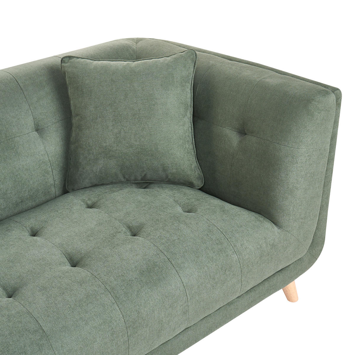 POHOVKA 2-místná Látka Zelená Habo - světle hnědá, textil (176/78/72cm) - Beliani