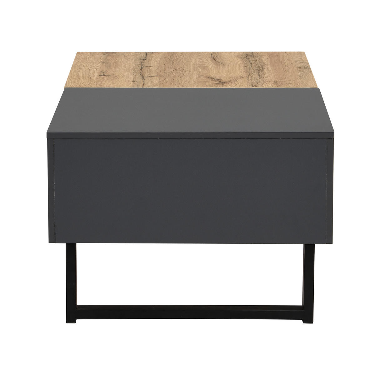 COUCHTISCH ausziehbar in Holz & Anthrazit - Eichefarben, Holzwerkstoff (55/100/40cm) - Urban Meuble