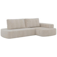 ROHOVÁ SEDAČKA LIRENA L Manšester Béžová - Vpravo - béžová, textil (260/160cm) - MKS