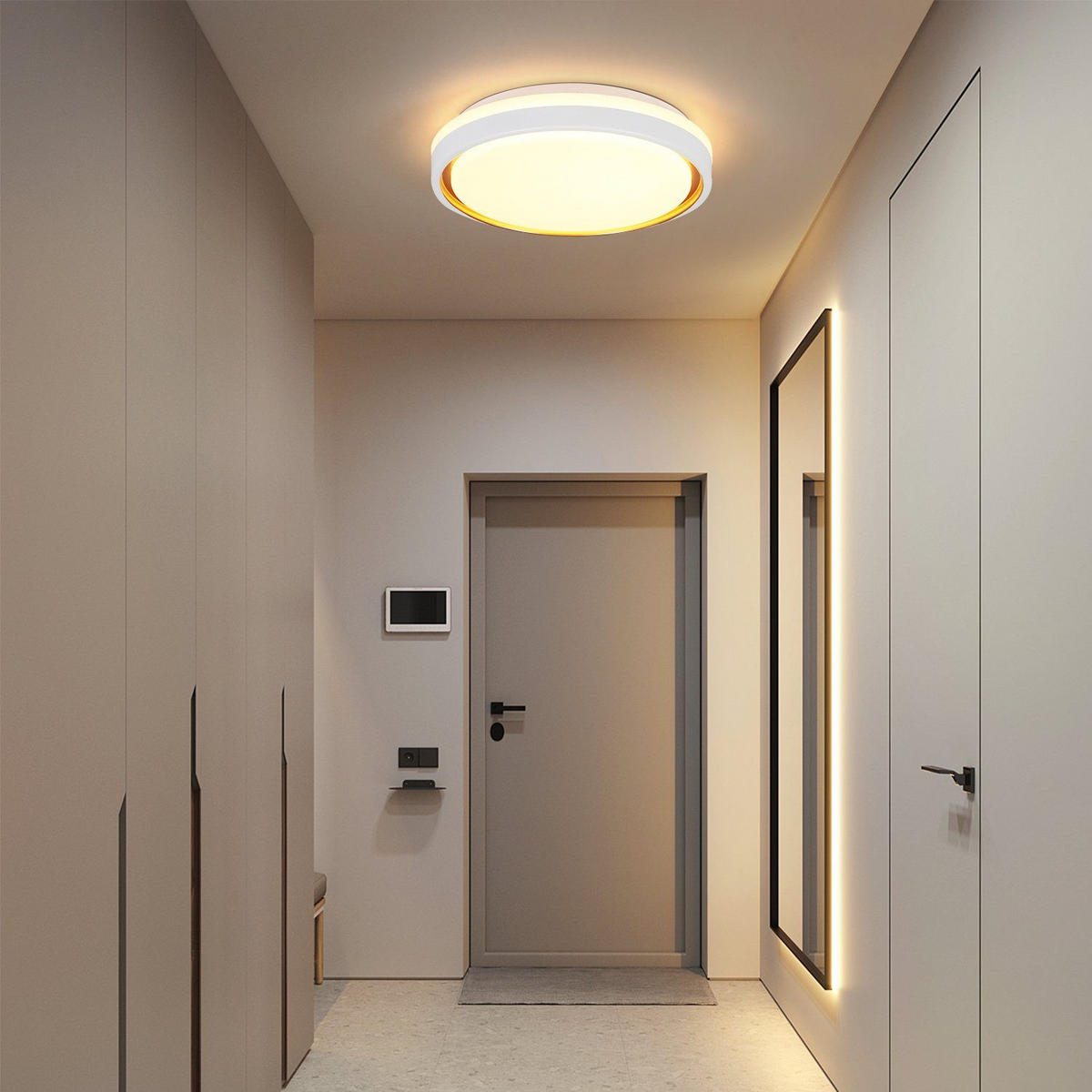 LED-DECKENLEUCHTE Artemis 30/30/6cm - Weiß, Metall (30/30/30cm) - ZMH