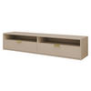 TV-LOWBOARD Queen 175 - Kaschmir/Goldfarben, Holzwerkstoff/Metall (175/35/33cm) - MIRJAN24