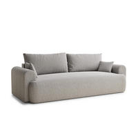 SOFA MIT SCHLAFFUNKTION Toluca Beige grau Webstoff - Beige/Schwarz, Holz/Holzwerkstoff (247/69/90cm) - Maison de Reve