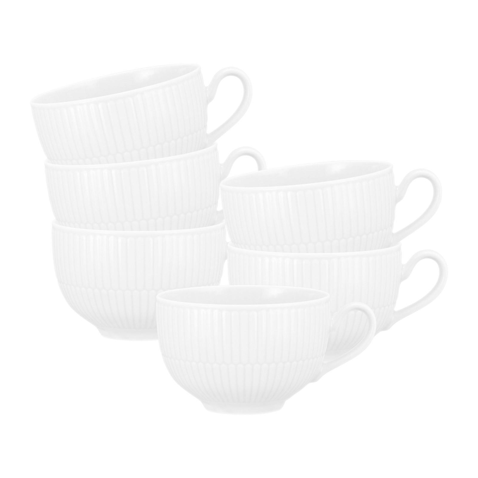 MILCHKAFFEETASSEN Amina Weiß 0,35 l 6er Set - Weiß, Keramik (0.35L) - Seltmann Weiden