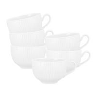 MILCHKAFFEETASSEN Amina Weiß 0,35 l 6er Set - Weiß, Keramik (0.35L) - Seltmann Weiden