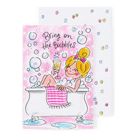 GRUSSKARTE Herzlichen Glückwunsch - Lass die Sektkorken knallen in Bunt - 17 x 11,5cm - Multicolor, Papier (11.5/0.2cm) - Blond Amsterdam