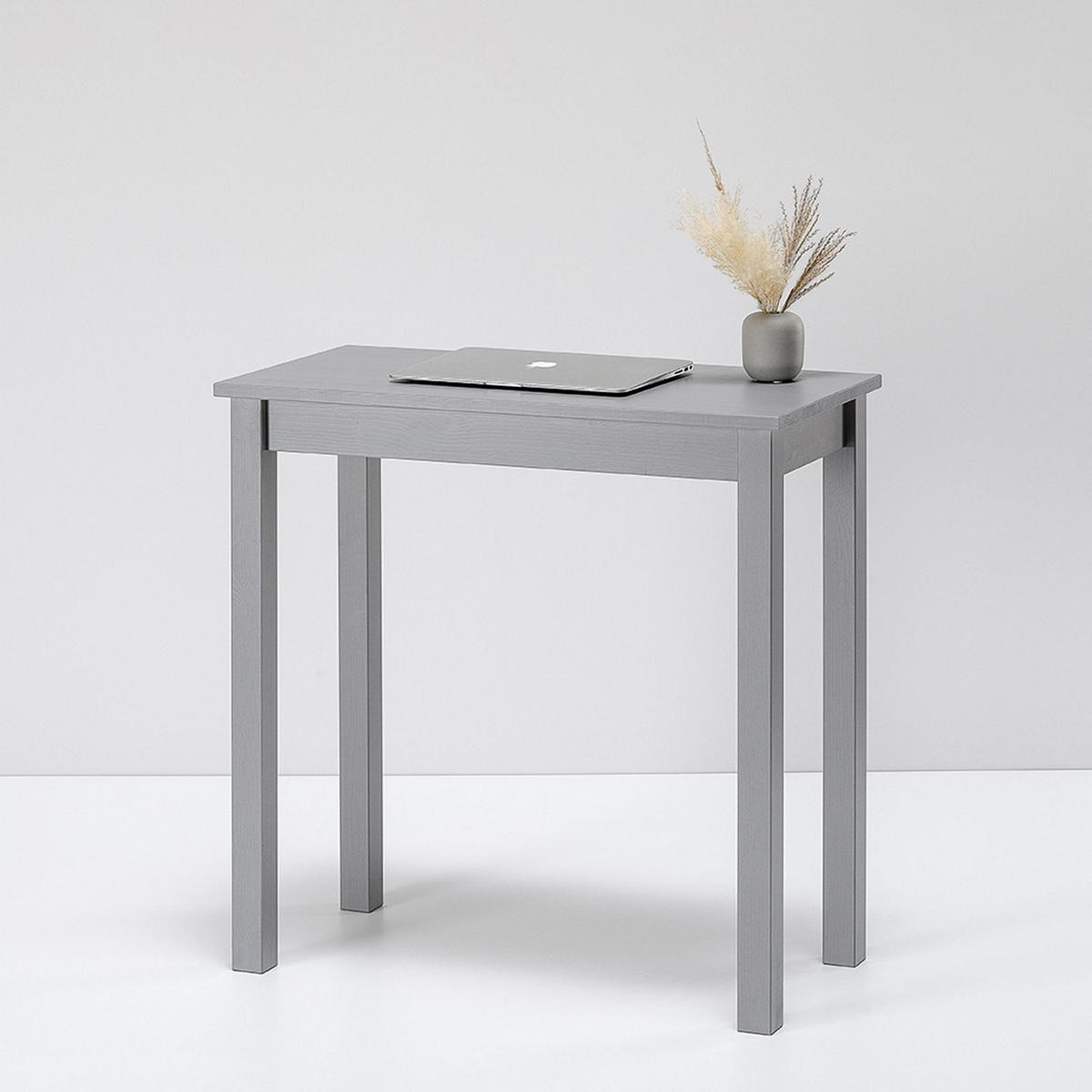 SCHREIBTISCH Massivholz 38/75/75 cm - Grau, Holz (38/75/75cm) - hagge home
