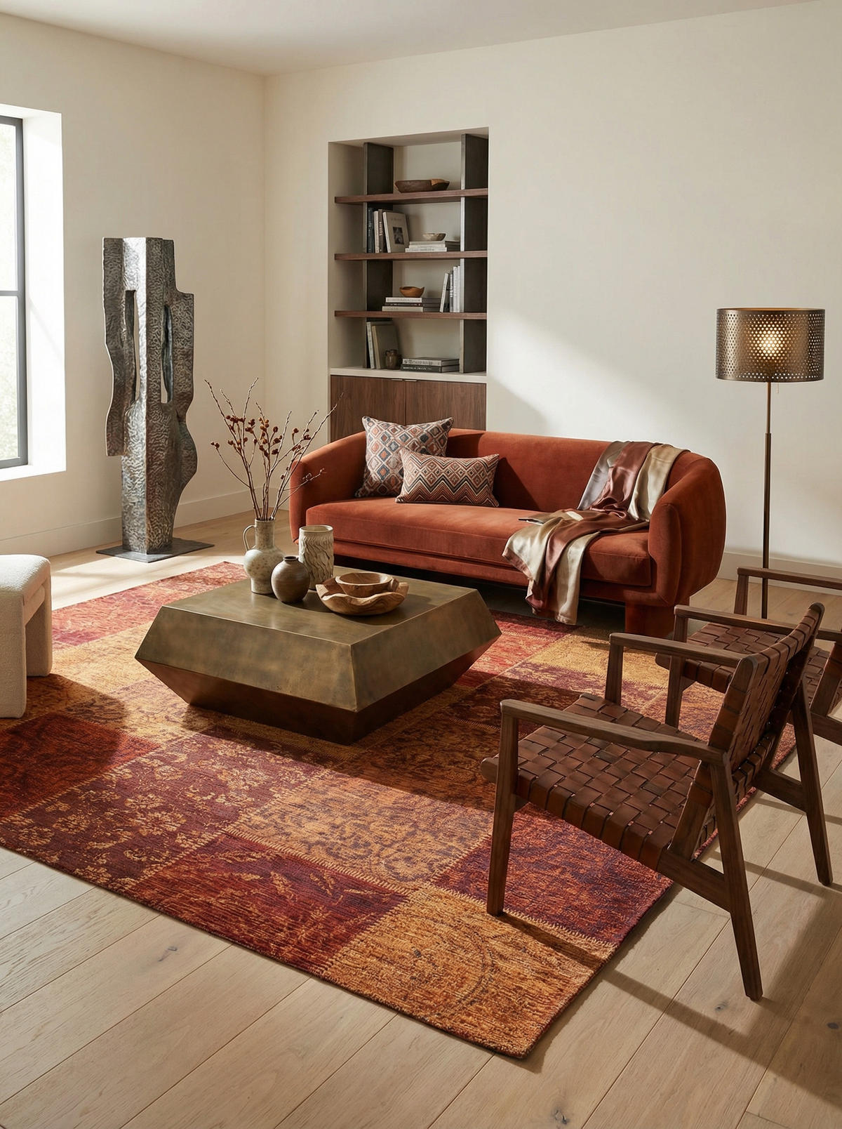 TEPPICH Jacquard-Vintage, elegant COQUET OPAL, Orange 200x290 cm - Orange, Textil (200/290cm) - KADIMA DESIGN