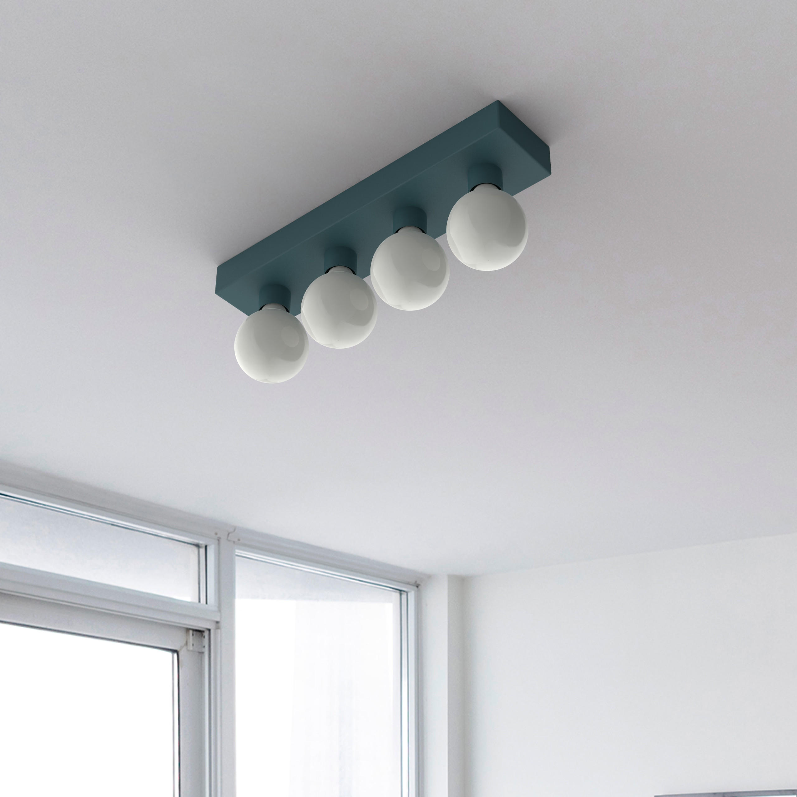 DECKENLEUCHTE - Blau, Metall (10/45/7.5cm) - Lumicom