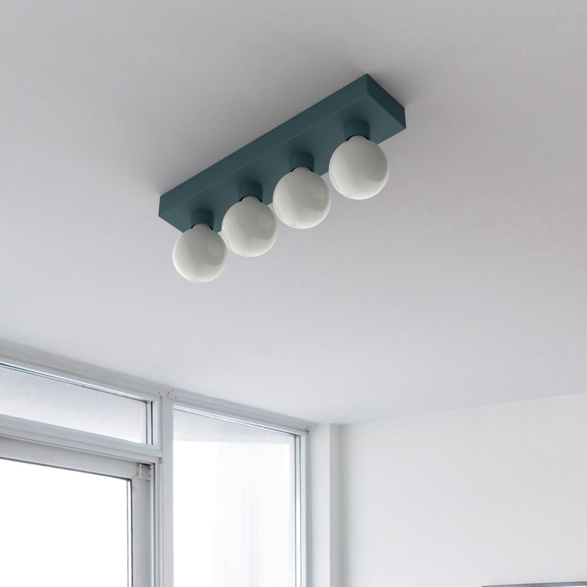 DECKENLEUCHTE - Blau, Metall (10/45/7.5cm) - Lumicom