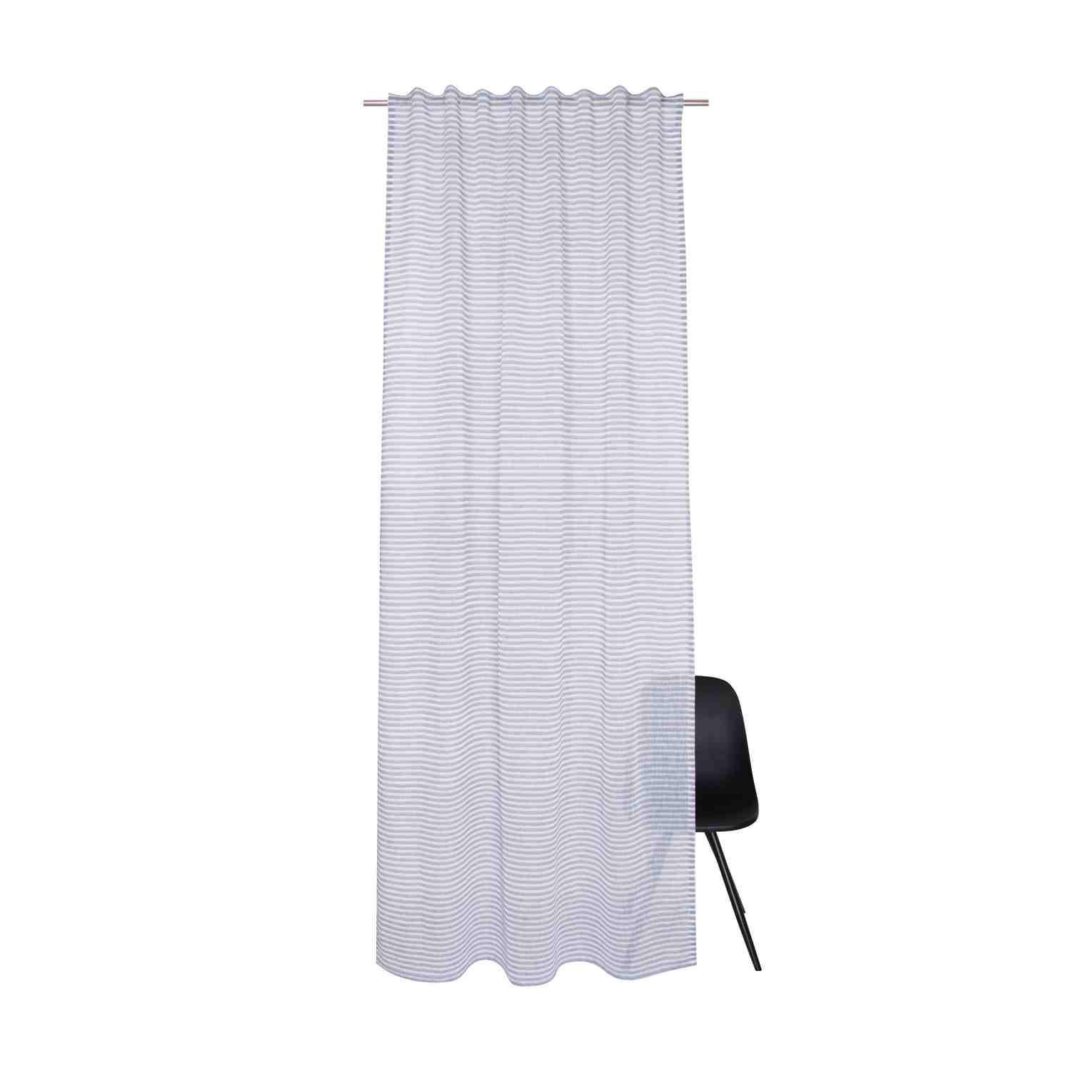 SCHLAUFENSCHAL MIT ZEITLOSEN STREIFEN NATURAL STRIPE transparent - Titanfarben, Textil (130/0.5/250cm) - Tom Tailor
