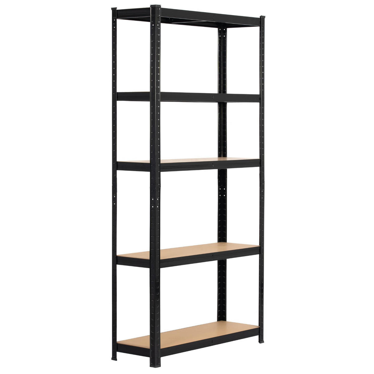 SCHWERLASTREGAL Schwarz 90x30x180 cm - Schwarz, Metall (90/180/30cm) - Akord