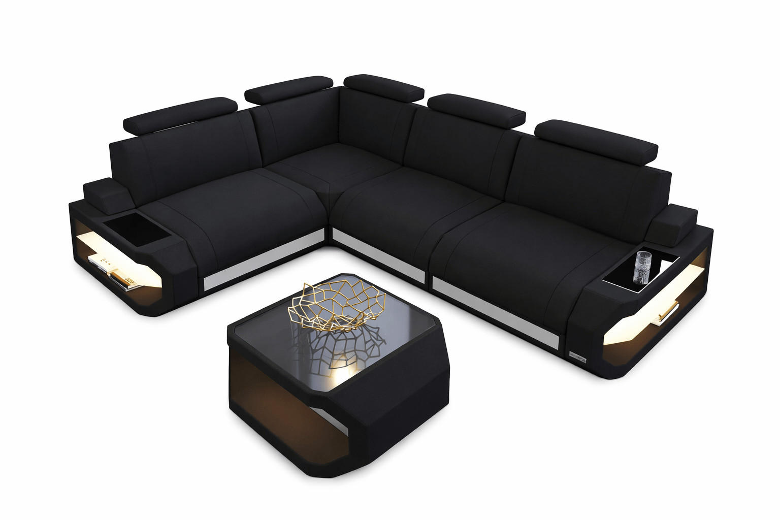 XXXLutz Ecksofa Schwarz 272x272 cm