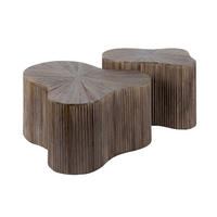 COUCHTISCH ENNIO TROFOGLIO Organische Blocktische in dunklem Teak - Braun, Holz (66/77/38cm) - alesvelt