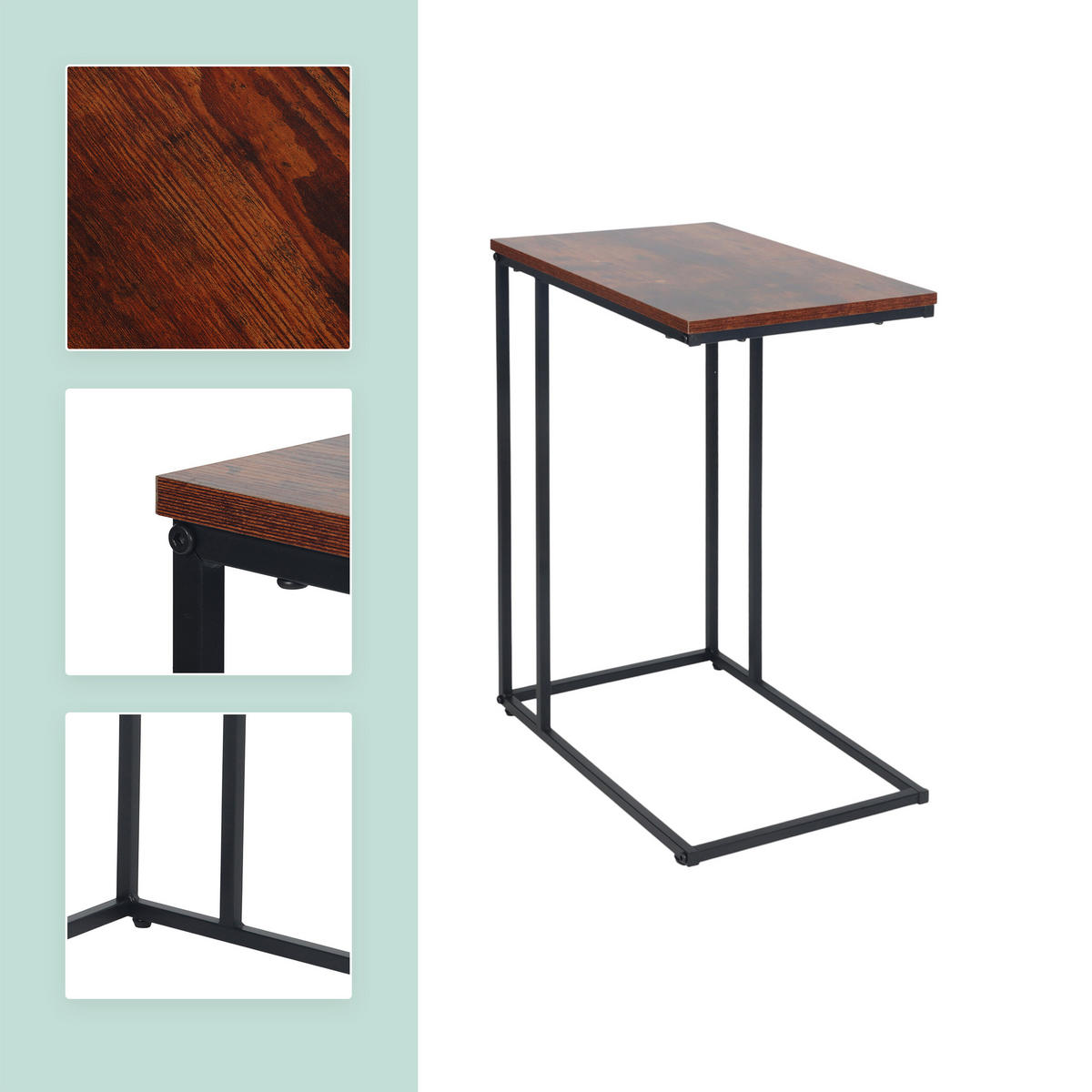 BEISTELLTISCH - Multicolor, Holzwerkstoff/Metall (35/50/64cm) - Relaxdays