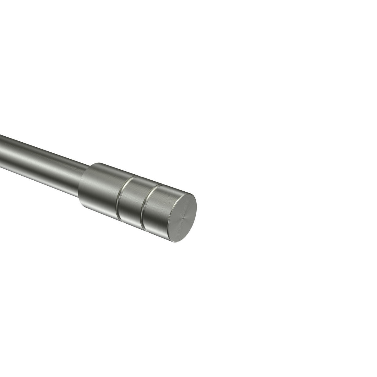 ENDSTÜCKE FÜR GARDINENSTANGEN 16 mm Ø, Caras Edelstahl-Optik, Packung 2 Stück - Edelstahlfarben, Metall (5/2.2/2.2cm) - INTERDECO