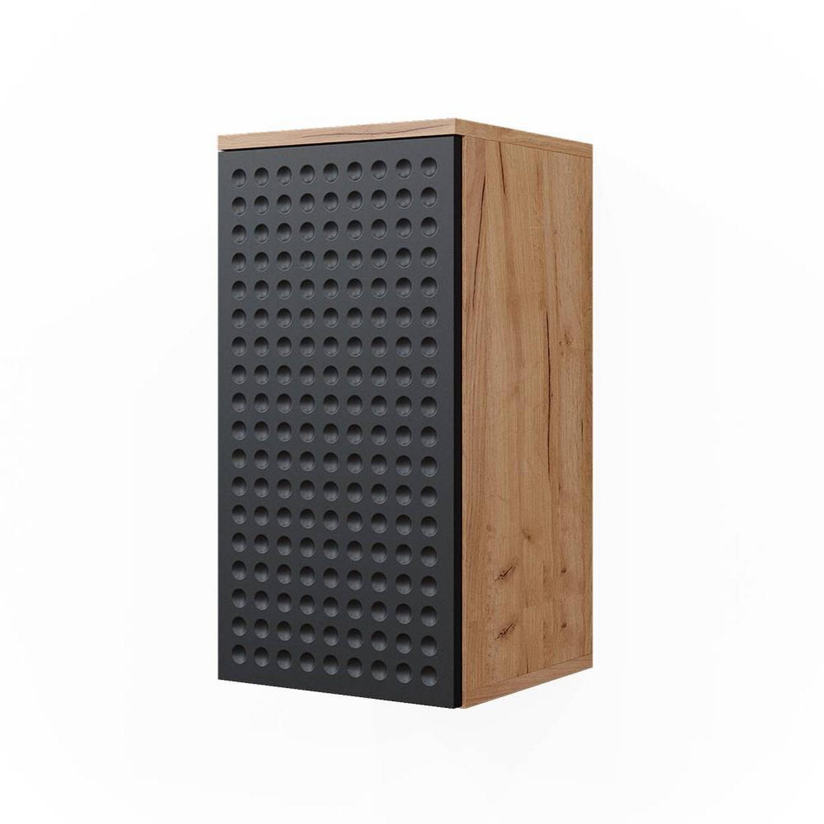 BADSCHRANK Irma Anthrazit gepunktet 30 x 59 cm 2 Fächer, Badezimmer - Anthrazit, Holzwerkstoff (30/59/24cm) - Vicco
