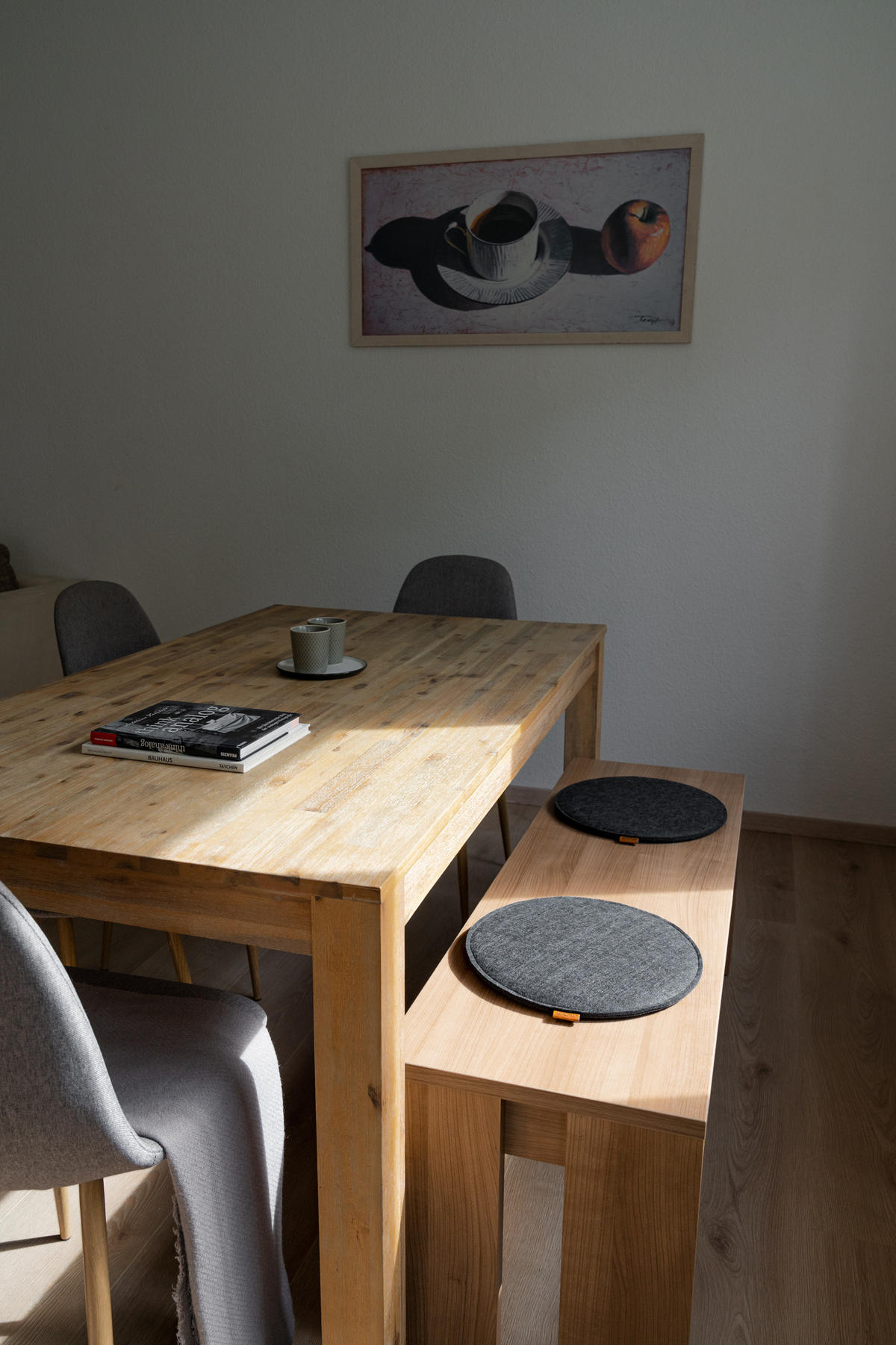 SITZKISSEN mit Antirutschnoppen 4er-Set - Dunkelgrau, Textil (40cm) - Miqio Design