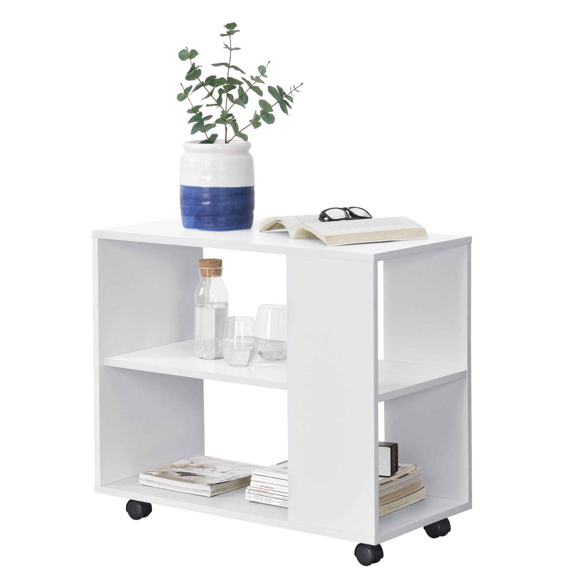 COUCHTISCH Älvdalen 70/35/60 - Weiß, Holzwerkstoff (35/70/60cm) - [en.casa]