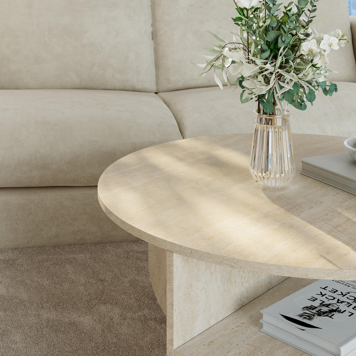 COUCHTISCH Reykhon 80/80/41 cm - Beige, Holzwerkstoff (80/80/41cm) - [en.casa]
