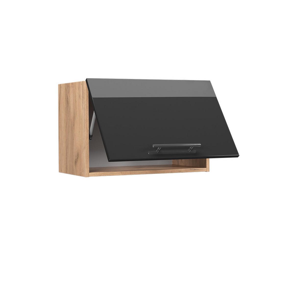 HÄNGESCHRANK Fame-Line Anthrazit Hochglanz 60 cm Flach - Honigeiche/Schwarz Hochglanz, Holzwerkstoff (60/40/34.1cm) - Vicco