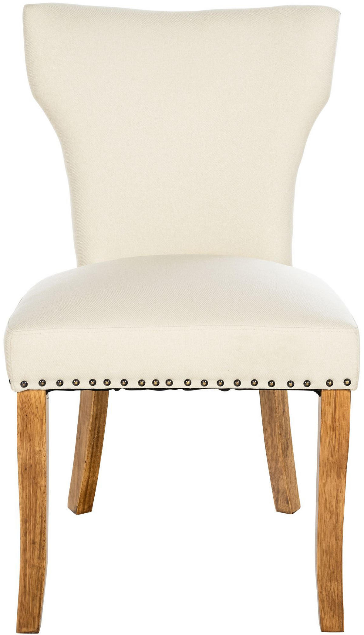 WOHNZIMMERSTUHL 2er Set Stoff creme - Creme/Naturfarben, Holz/Textil (52/90/59cm) - CLP