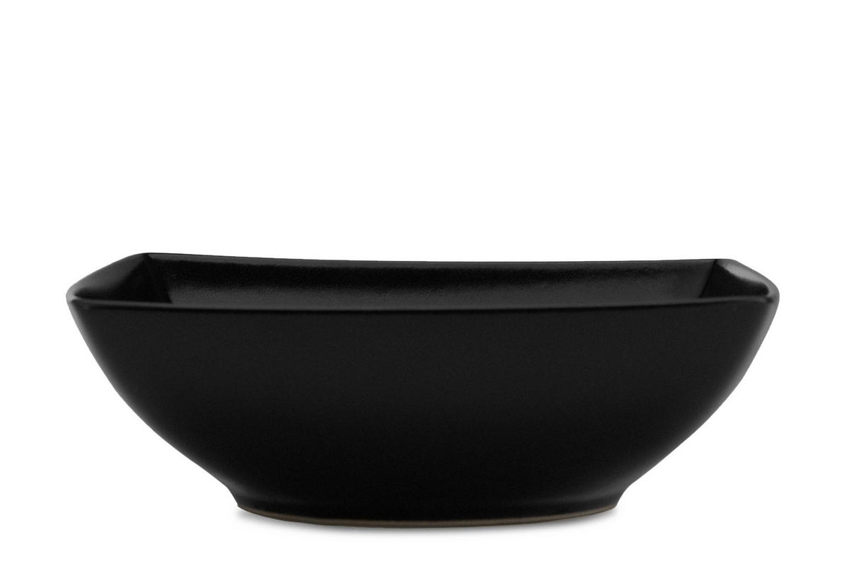 TELLERSET EPIRI Suppenteller 6 Personen 6-tlg - Schwarz, Keramik (17cm) - KONSIMO®