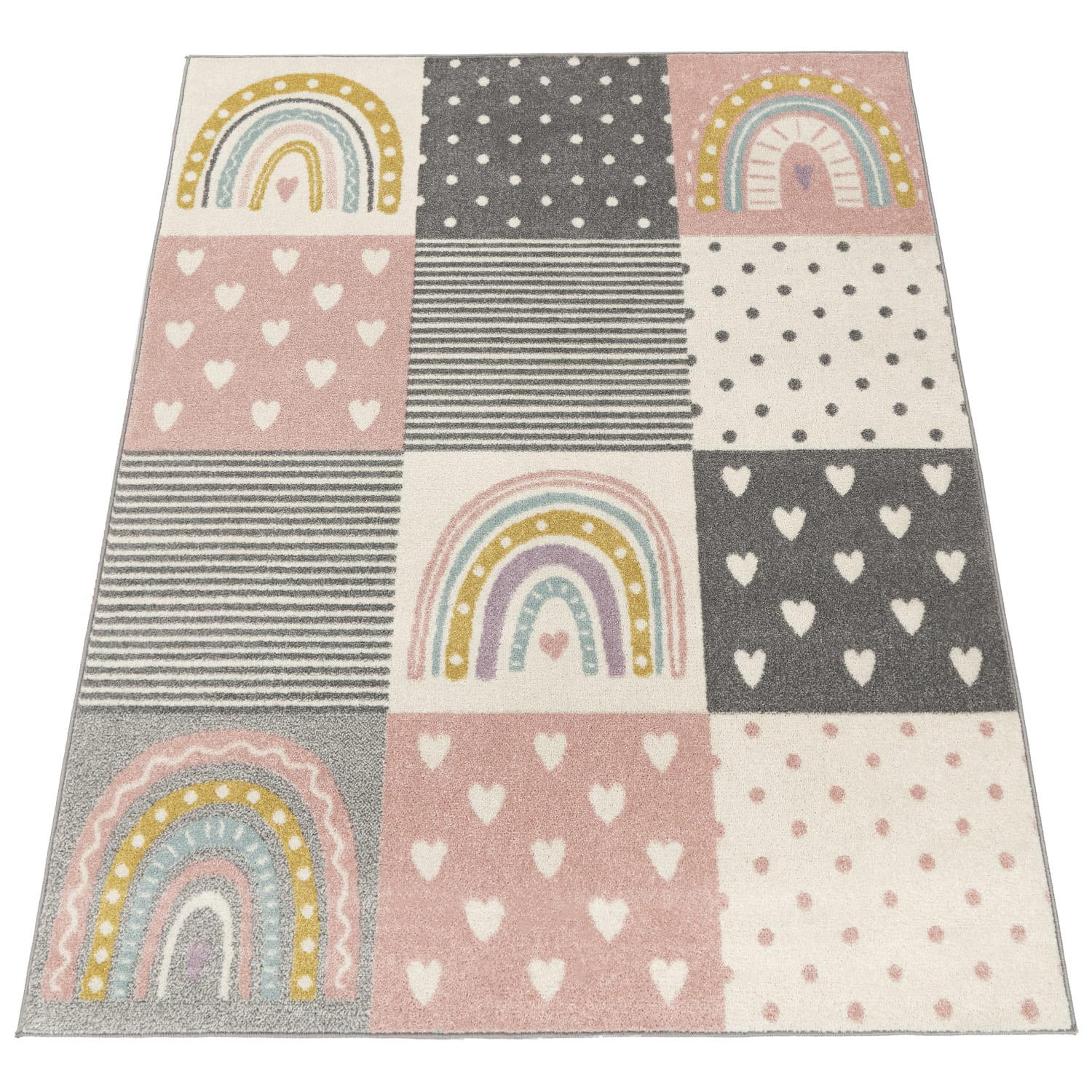 KINDERTEPPICH 133/133 cm Nino 890 - Pink, Kunststoff (133/133cm) - Paco Home