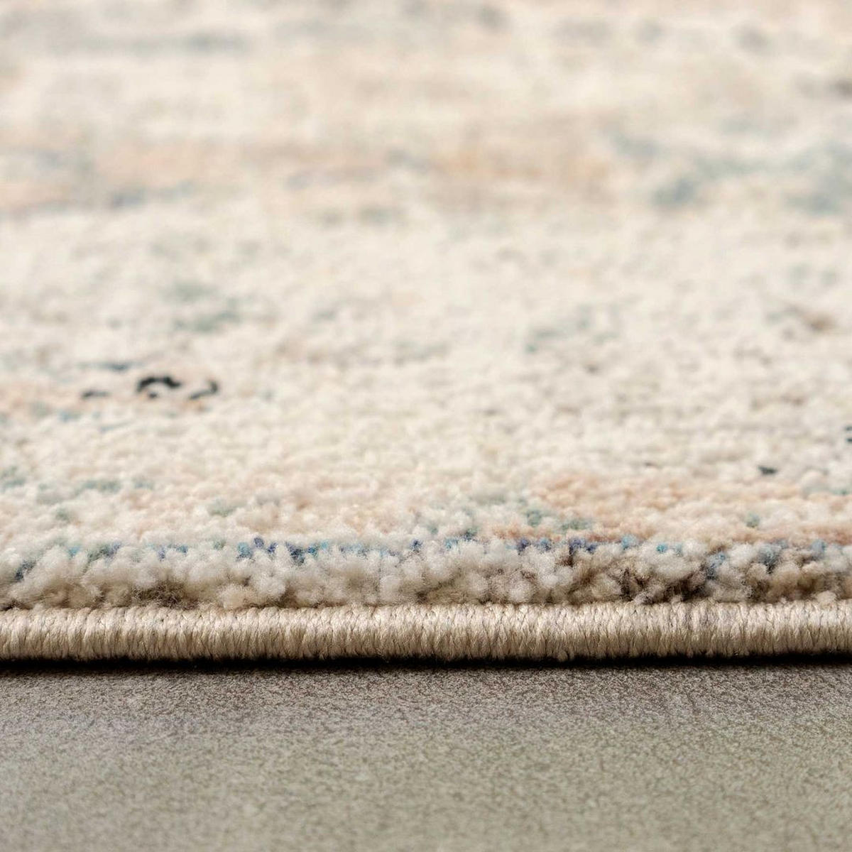 VINTAGE-TEPPICH Ikaro Kemp Blue Beige - Beige, Textil (119/170cm) - Kukoon Rugs