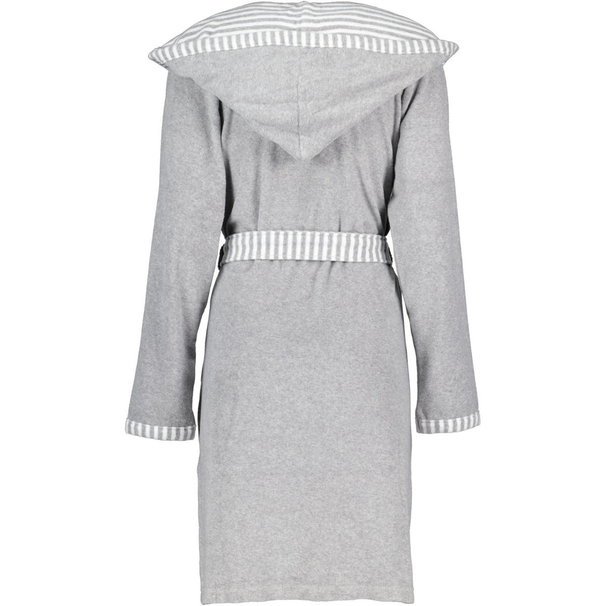 BADEMANTEL DAMEN KURZMANTEL MIT KAPUZE JUNO GRAU MELANGE - 7380 - Grau, Textil (XLnull) - Vossen