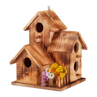 VOGELHAUS - Braun, Holz (20/34/19cm) - Relaxdays