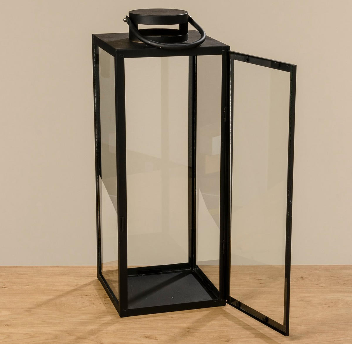 DEKOLATERNE für Innenräume Arana - Schwarz, Metall (21/53/20cm) - Boltze Home
