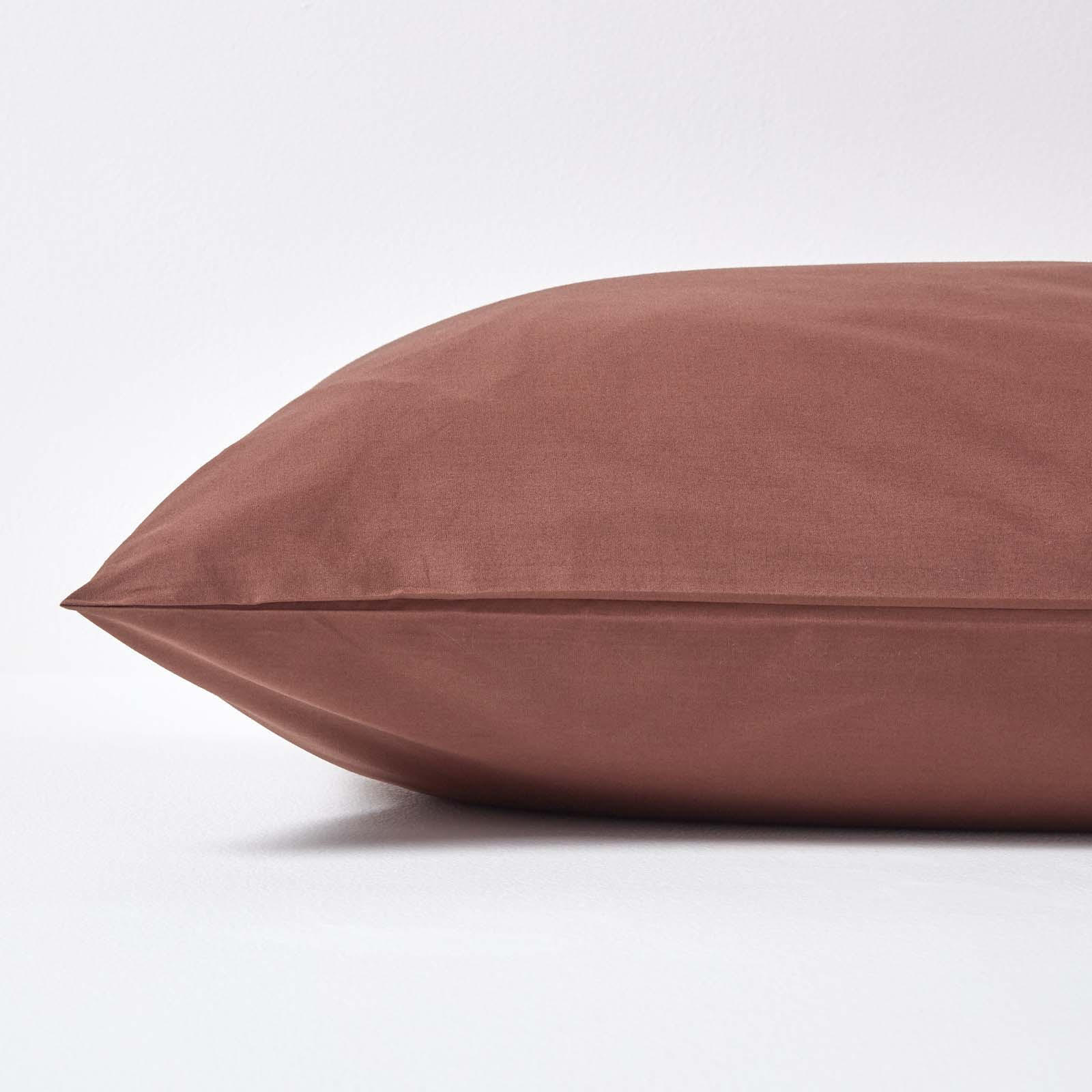 KISSENBEZUG Perkal, Ägyptische Baumwolle, Fadendichte 200 - Braun, Textil (40/40cm) - Homescapes