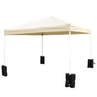 STANDFUSS für Faltpavillon 4er-Set schwarz - Schwarz, Kunststoff (14/42/14cm) - Outsunny