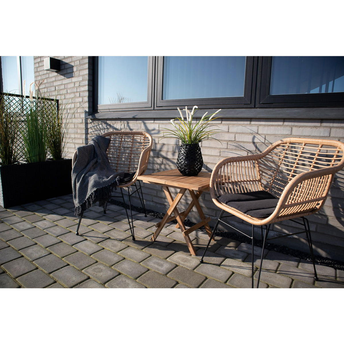 BEISTELLTISCH Bilbao - Teakfarben, Holz (50/50/50cm) - tinkaro
