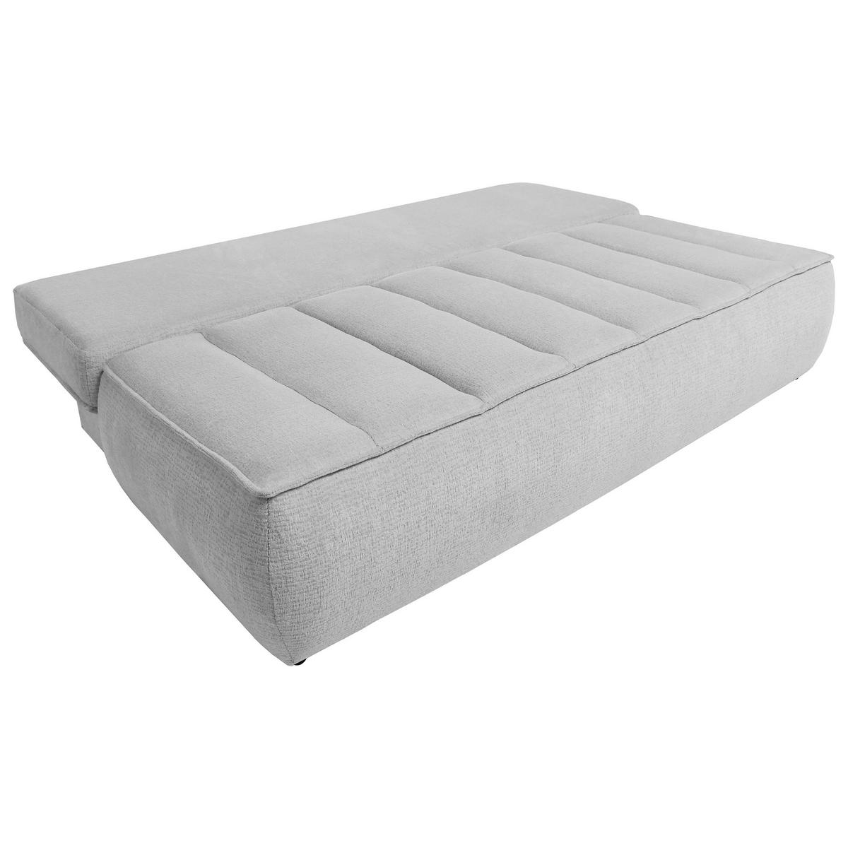 SCHLAFOSOFA Doris mit Schlaffunktion und Bettkasten, DL-System, Hellgrau - Hellgrau, Textil (210/88/100cm) - Beautysofa