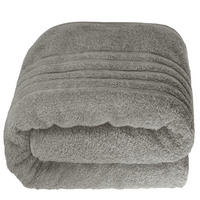 BADETUCH London Stein Grau 100x200 cm - Grau, Textil (100/200cm) - Lashuma