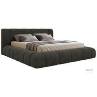 ČALÚNENÁ POSTEĽ NUBEA CLASSIC 140/200 - Tmavosivá Zamat - Matrac Pocket - tmavosivá, textil (140/200cm) - MKS